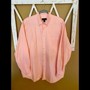 Scott Barber XL - Dress Shirt Peach & White